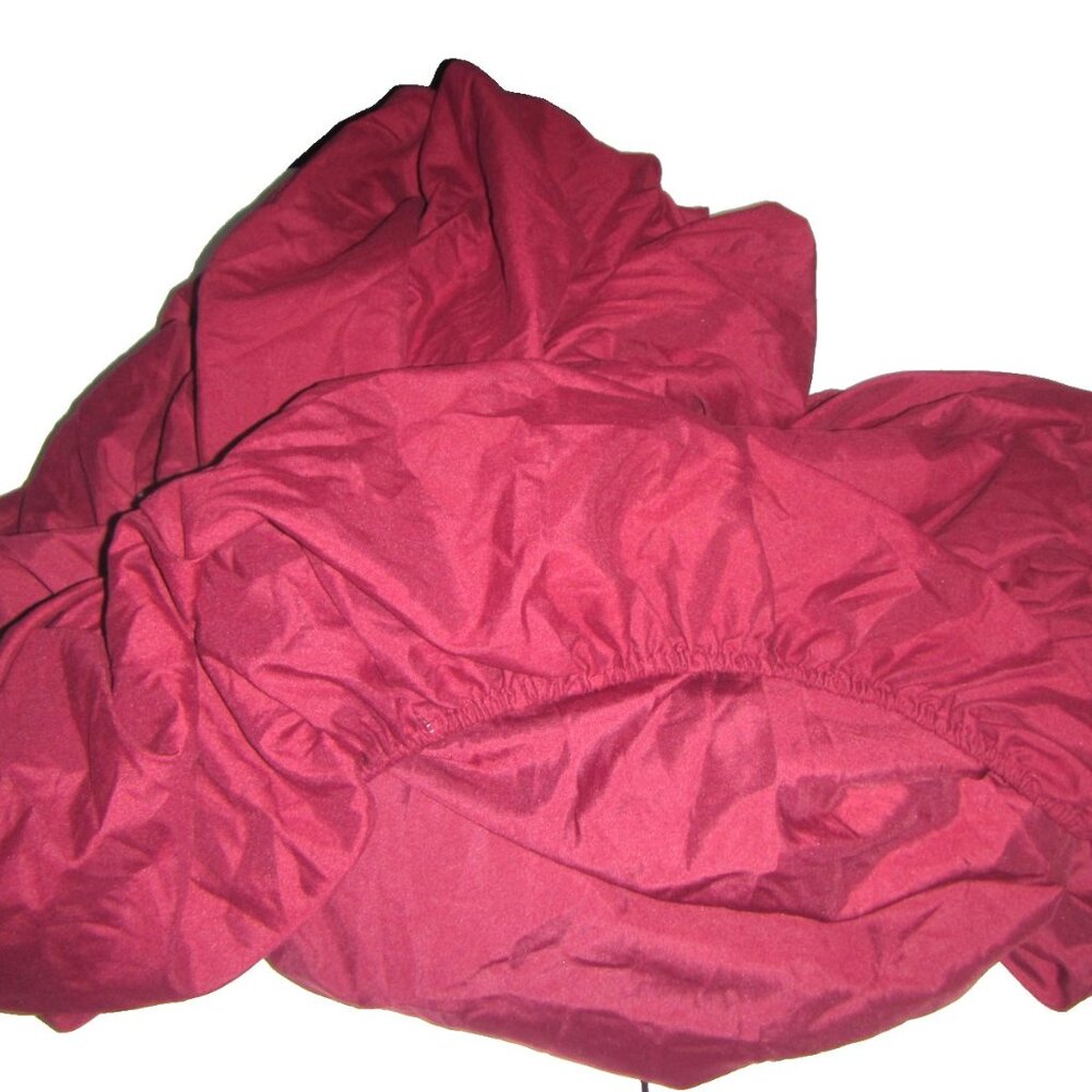 Burgundy Red Queen Size Fitted Sheet EUC